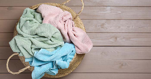 Image: Dirty Gym Towels In A Basket.