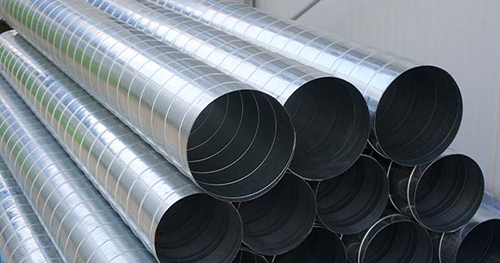 Image: Metal Tubing Used In Ducts And Ductwork.