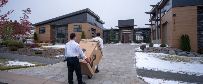 Sierra Air technicians arriving at a Reno home after the first light snow of fall